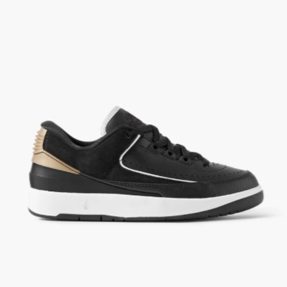 New NIKE Air Jordan 2 Retro rubber and suede-trimmed leather sneakers Size 10